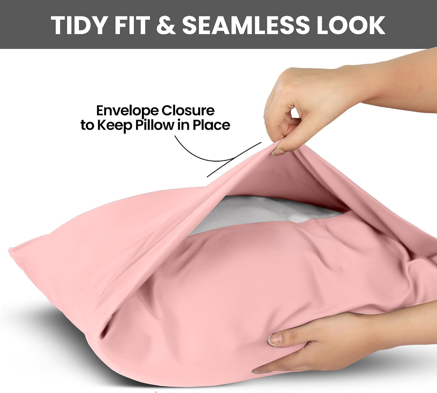 Utopia Bedding Pillow Cases Standard Size 2-Pack – Soft Brushed Microfiber – Envelope Closure – Perfect for Hospitals, Hotels, Guest Rooms – Oeko-TEX Certified, 20x26 Inches (Pink)