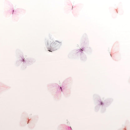 Butterfly Wall Decals - Pink and Purple Art Wall Decals Removable Peel and Stick for Kids Baby Nursery Living Room Bedroom Playroom Sofa TV Background Decorations (Butterfly Pink Purple Wall Stickers)