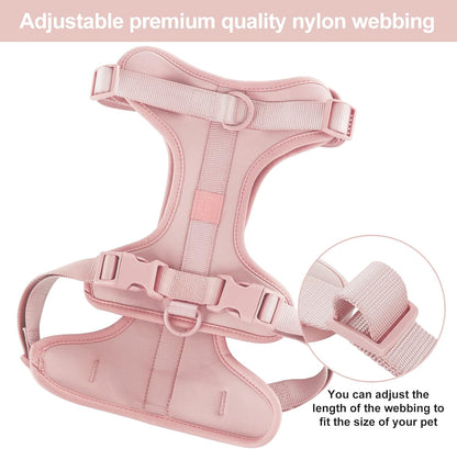 Wisedog No Pull Lightweight Dog Harness: Adjustable Breathable Pet Vest Harness with Soft & Comfortable Cushion for Small Medium Large Dogs (Medium, Gossamer Pink)