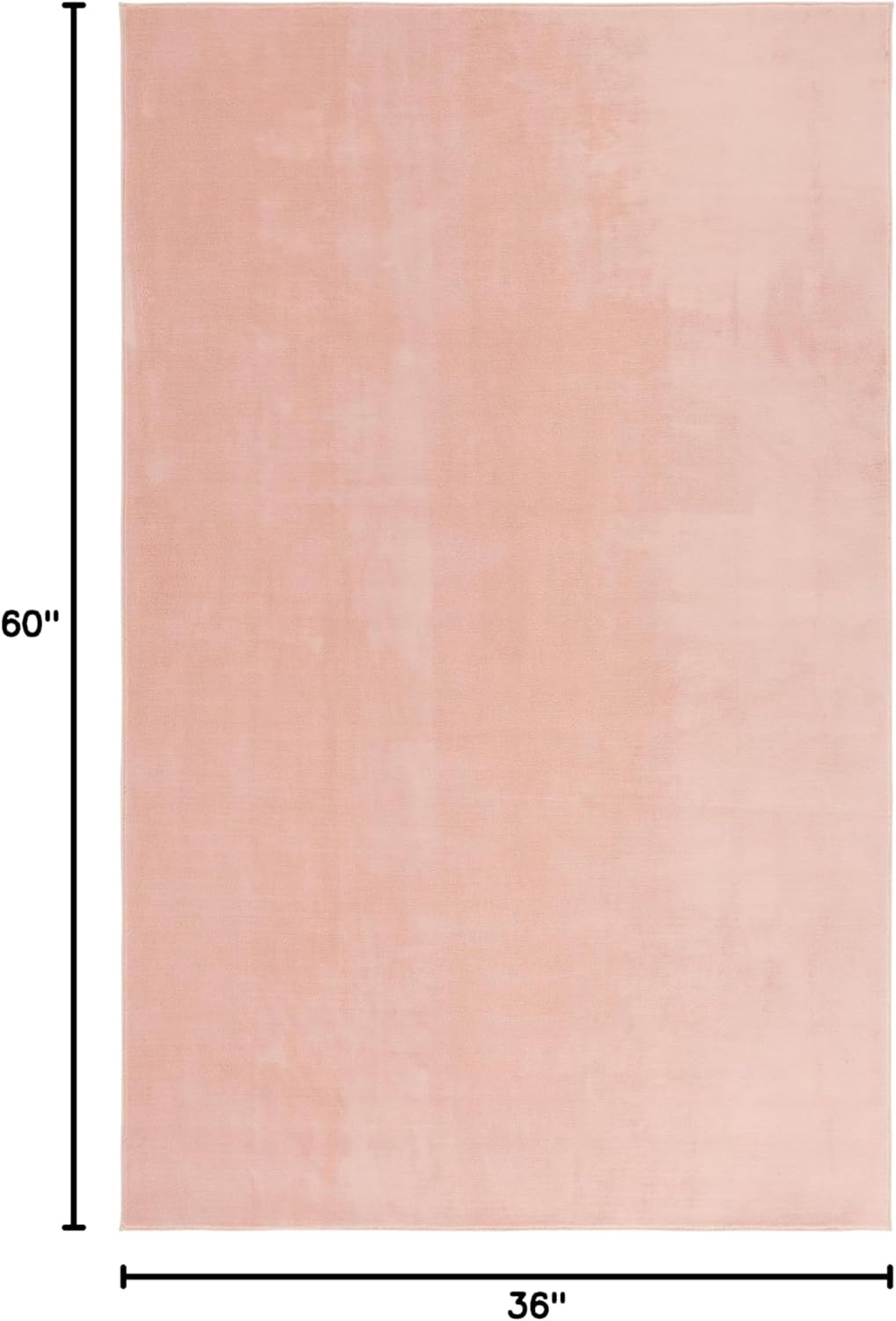 SAFAVIEH Washable Rug Loft Collection - 3' x 5', Peach, Slip Resistant & Easy Cleaning, Ideal for Living Room, Bedroom, Home Office, Nursery, Kids Playroom, Dining Space (LFT315C)