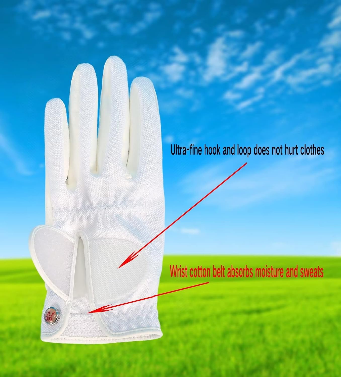 Women's RainGrip Golf Glove Two Pack, Hot Wet Weather Comfort, Four Colors to Choose from Pink/Sky/White/Green