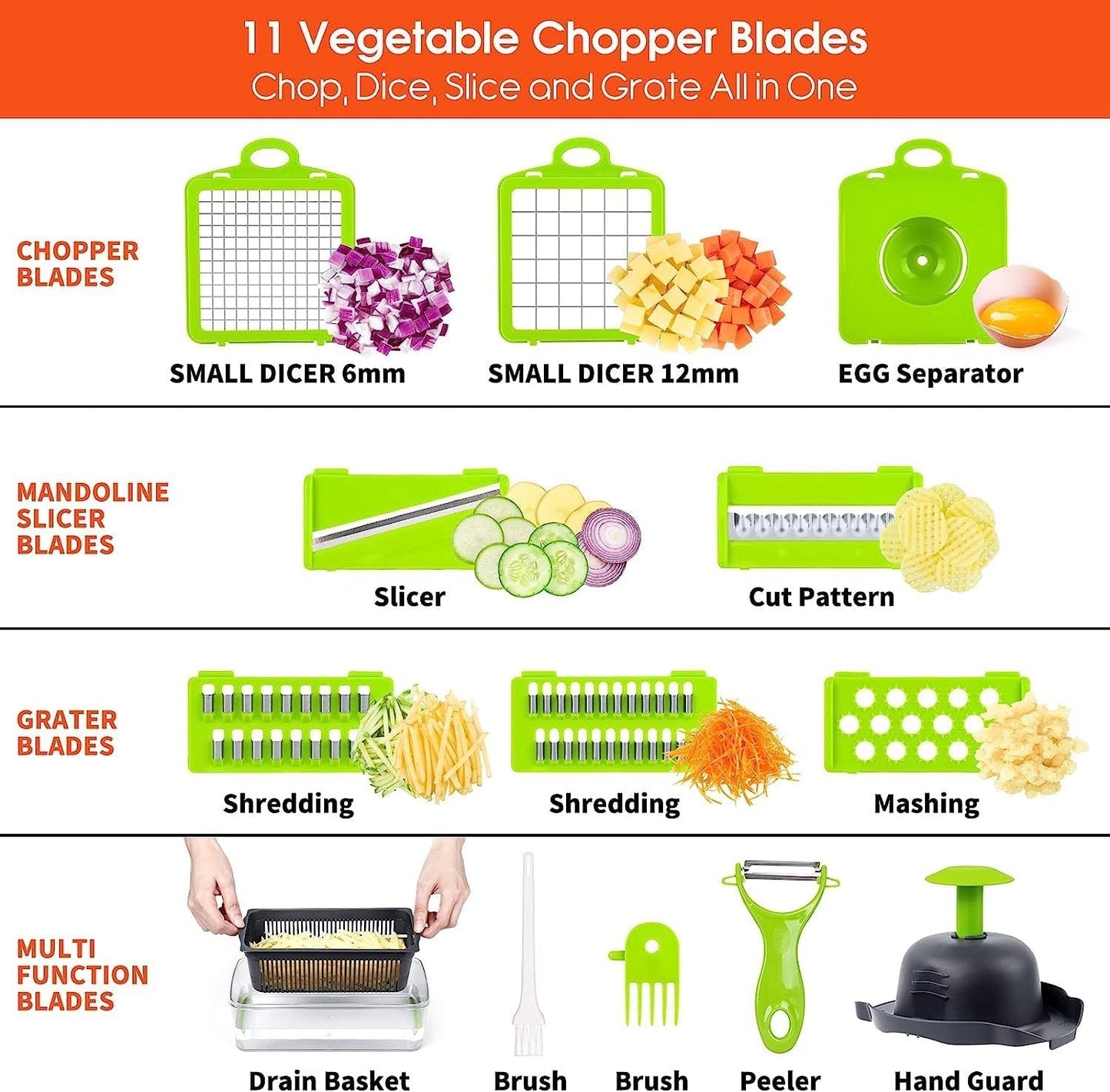 Vegetable Chopper Cutter Slicer Multifunctional Food Veggie Onion Potato Fruit Chopper Cutter Dicer with Container (Pink)