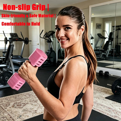 Shaking Weight Adjustable Dumbbell Set 22-66 lbs, 5LB Pink & 25LB Black for Men & Women, Home Gym Equipment, Full Body Workout, Arm Training, Non-slip Noiseless Dumbbells