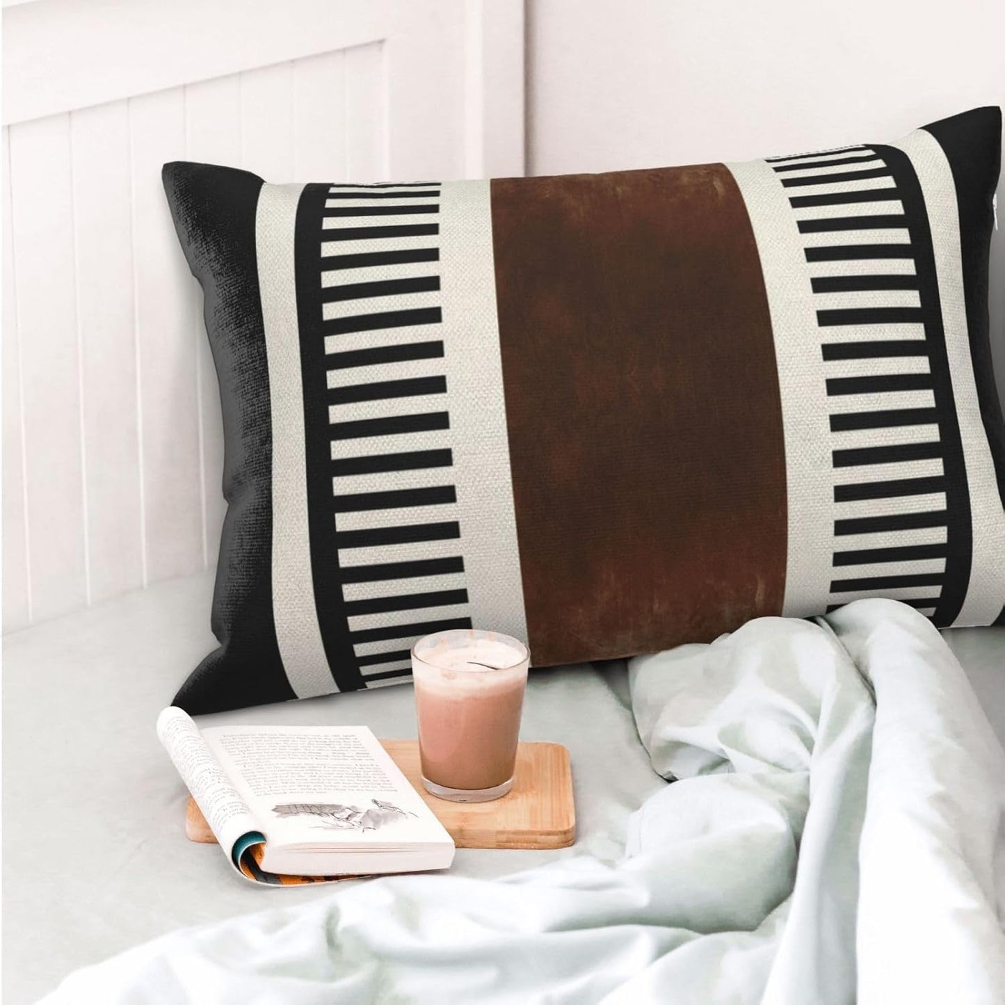 Pink Sage Green Pillow Covers 18x18 Inch 2 Pcs Boho Preppy Polka Dots Striped Decor Throw Pillows Modern Geometric Outdoor Farmhouse Decoration Pillowcase Linen Cushion Cover for Couch Sofa
