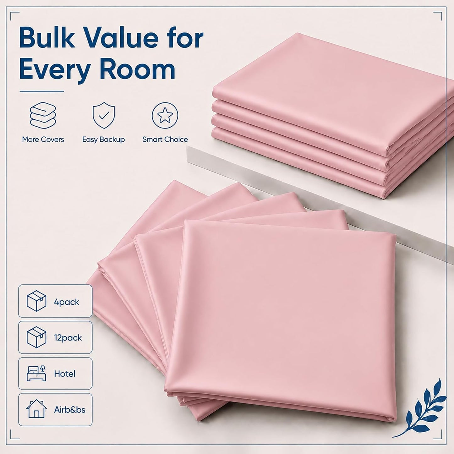 ZPECC Pillow Cases Standard Size Set of 4, 20x26 Envelope Closure Pillowcases, Soft Plain Brushed Microfiber Covers Hypoallergenic Breathable, Pink