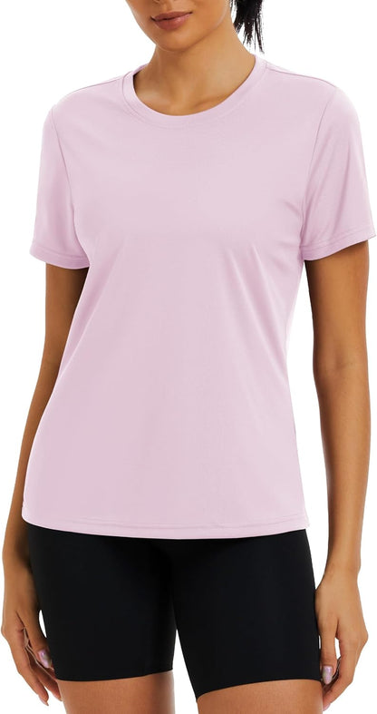 Cavva Women's Short Sleeve Workout Tops UPF 50+ Athletic Shirts Quick Dry Sun Protectioin Rash Guard for Gym Tee