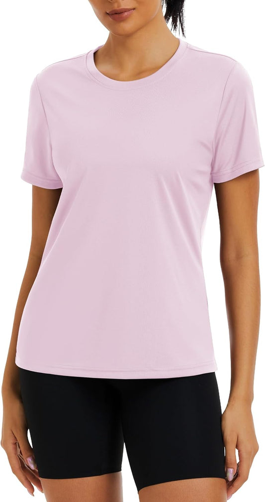 Cavva Women's Short Sleeve Workout Tops UPF 50+ Athletic Shirts Quick Dry Sun Protectioin Rash Guard for Gym Tee