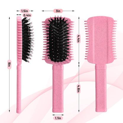 Auhrjomra Curl Defining Brush Pink, Volume Curly Hair Brush for Effortlessly Detangling Shaping and Styling Women's Curls, Waves & Coils, Curly Hair Products, Reduce Frizz