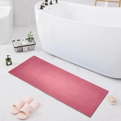 Plain Pink Solid Color Bath Mat, Dry Quickly Non Slip Absorbent Bath Rug, Soft Living Room Bedroom Home Floor Mats, Bath Mats for Bathroom, Tub and Shower 20" x 39"