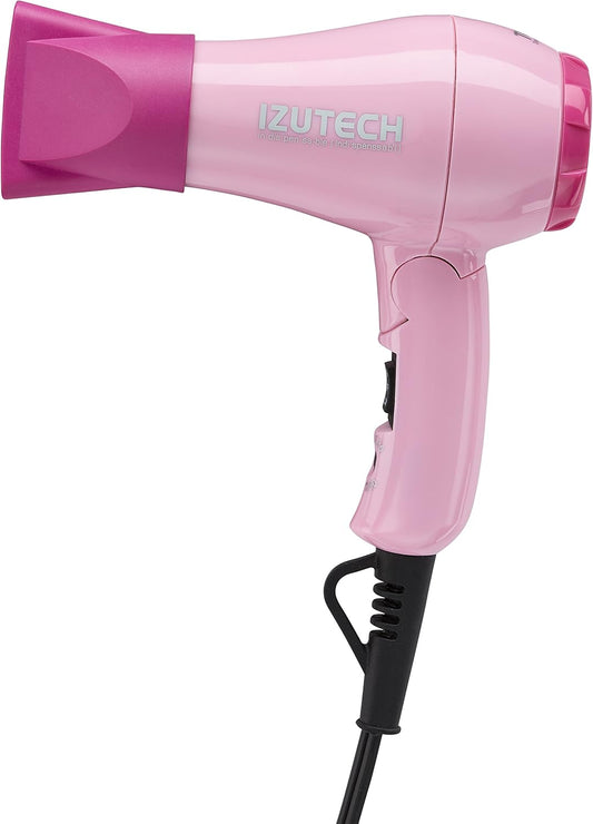 TORO2400 Mini Foldable Travel Dual-Voltage Blow Dryer for Fast Drying, Powerful 1200w Blowdryer, Multiple Colors, Gift Women, Lightweight Compact Portable (Pink, ALCI)