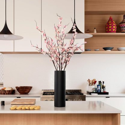 38'' Artificial Cherry Blossom Branches 4PCS Pink Cherry Blossom Branches with Long Stems Faux Silk Flowers for Vase Spring Wedding Home Office Bedroom Party Table Centerpieces Decor (Pink)