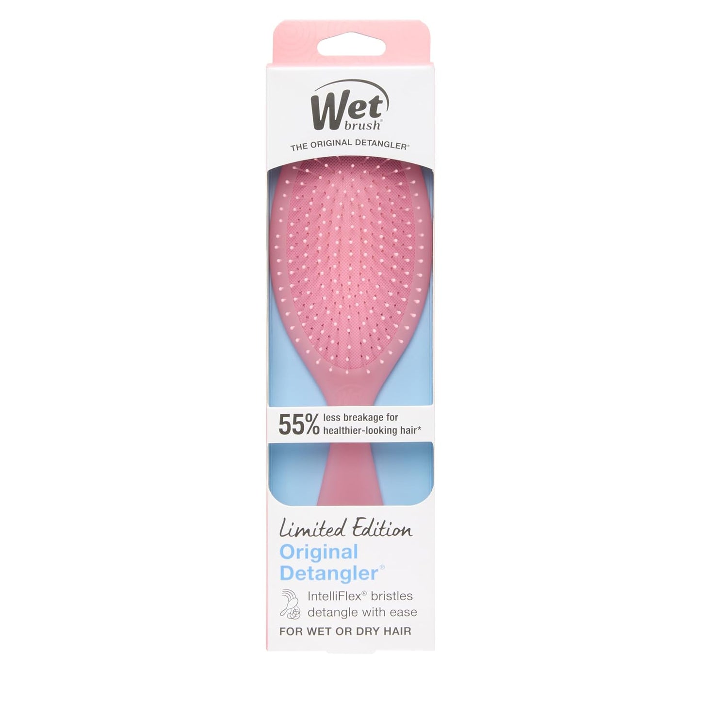 Wet Brush Original Detangler, Pink Drink (Summer Quencher), Ultra-Soft IntelliFlex Bristles Glide Through Tangles, Detangling Hair Brush (Wet & Dry), Women & Men, Limited Edition