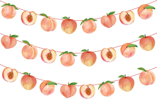 2PCS Pink Peach Cutout Banners Sweet As a Peach Party Decorations Fruit Birthday Party Decorations for Girl Fruit Themed Baby Shower Wedding Supplies