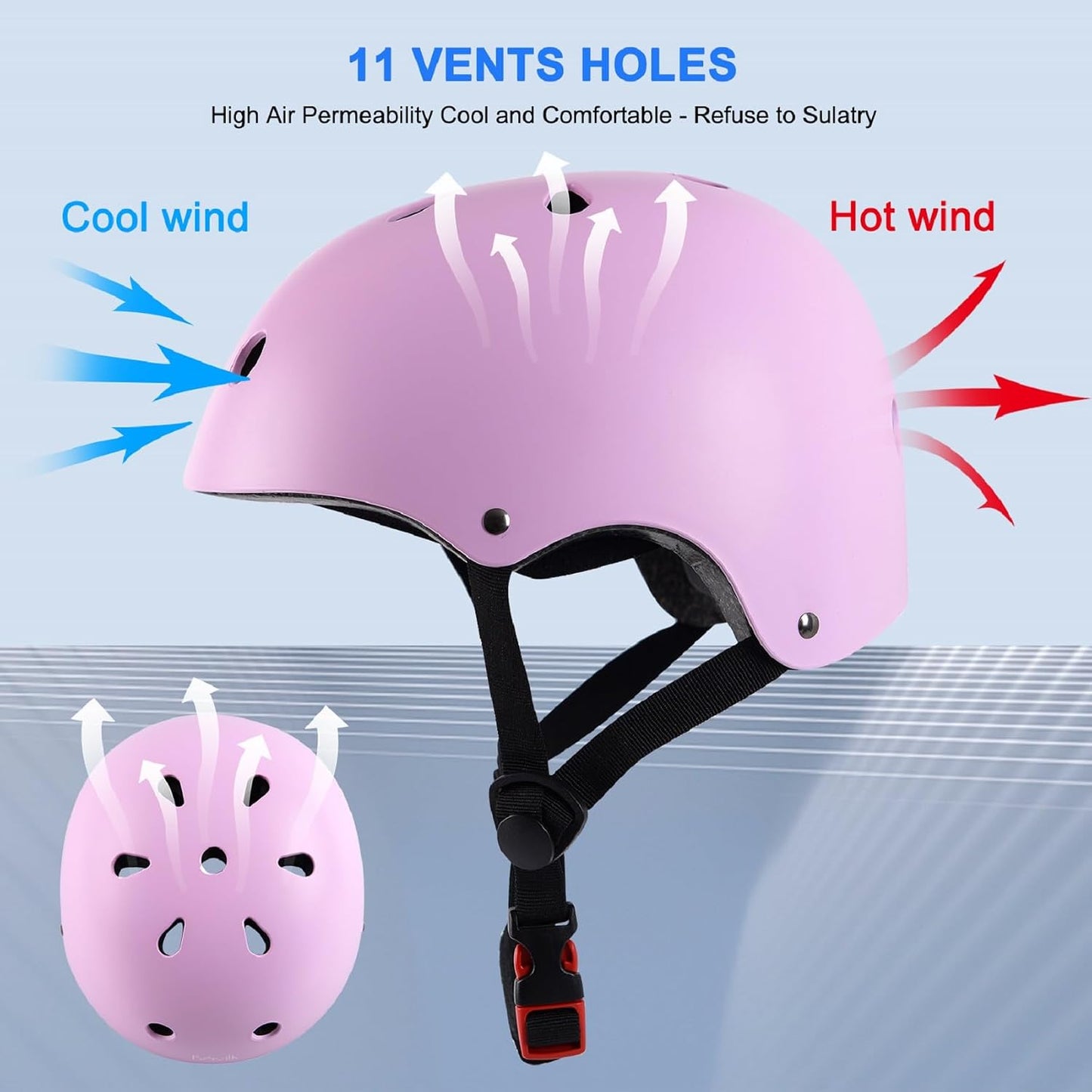 Kids Toddler Bike Helmet,2 Sizes Adjustable Youth Boys Girls Helmet Multi-Sports for Scooter Bicycle Skateboard Cycling Roller Inline Skating