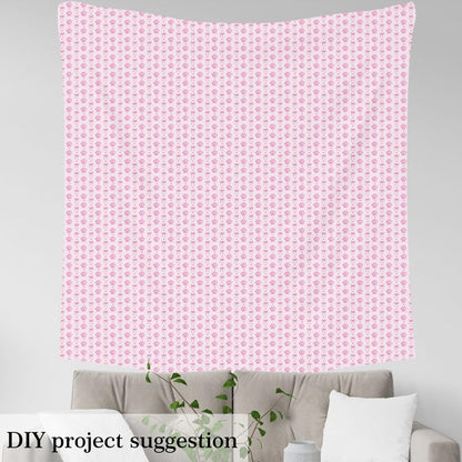 Erosebridal Girly Bow Knot Fabric By the Yard Light Pink Purple Cute Dog Paw Print Upholstery Fabric Teens Girl Coquette Ribbon Bow Decorative Fabrics Kawaii Animal Footprints DIY Art,2 Yards