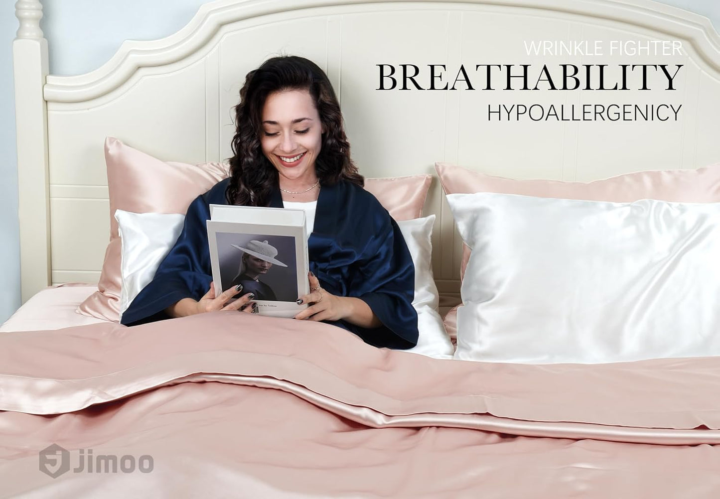 100% Mulberry Silk Pillowcase for Hair and Skin, 22 Momme Pure Natural Silk Pillow Case Both Sided with Zipper, Pillow Cover for Women Mom Men (Light Pink, Queen 20''×30'', 1 Pack)