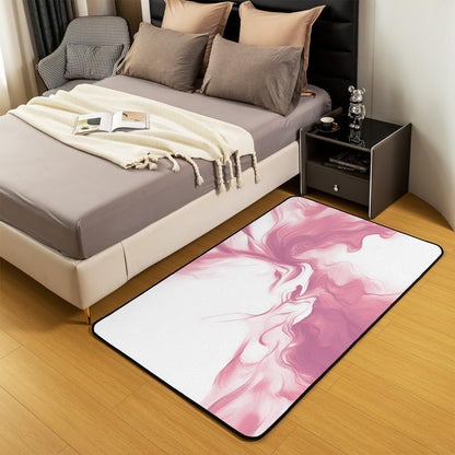 Feelyou Modern Abstract Area Rug 5x7 Polyester Pink Living Room Rugs for Bedroom Abstract Art Decor Carpet Luxury Indoor Floor Mat Soft Non-Slip
