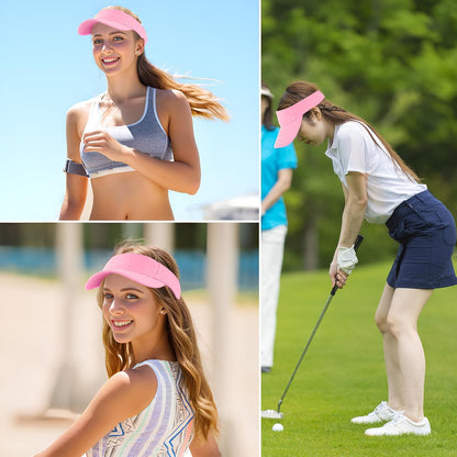 Marrywindix 1 Piece of Sport Wear Athletic Visor Sun Sports Visor Hat Visor Adjustable Cap for Women and Men (One Size)