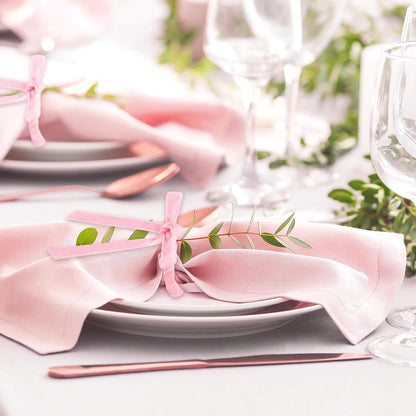 FYSUIMU 10Pcs Pink Bow Napkin Rings Velvet Coquette Bowknot Napkin Holder Napkins Buckle Dinner Table Ring for Wedding Baby Shower Party Table Decor
