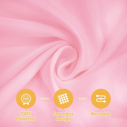 BRILLMAX 6 Pack Pink Tablecloths 60 x 102 Inch for 6ft Rectangle Tables - 150 GSM Polyester Fabric, 15" Standard Drop, Water, Stain & Wrinkle Resistant Cloth Cover for Wedding Banquet Dining Buffet