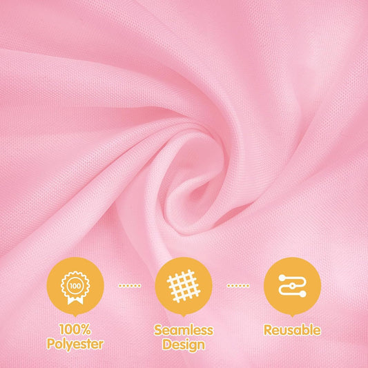 BRILLMAX 6 Pack Pink Round Tablecloths 70 Inch for 30“-48” Tables - 150 GSM Polyester Fabric, Standard Drop, Water, Stain & Wrinkle Resistant Cloth Cover for Wedding Reception Banquet Dining Party