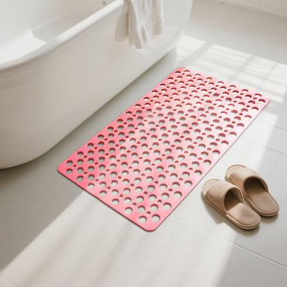 Shower Mat, Shower Mat, Bath Mat with Suction Cups and Drain Holes, Bathtub Mat Non Slip, Bath Mat for Tub Non Slip, Inside Bathroom, Easy to Clean (Pink, Large(29.53"x16.93"))