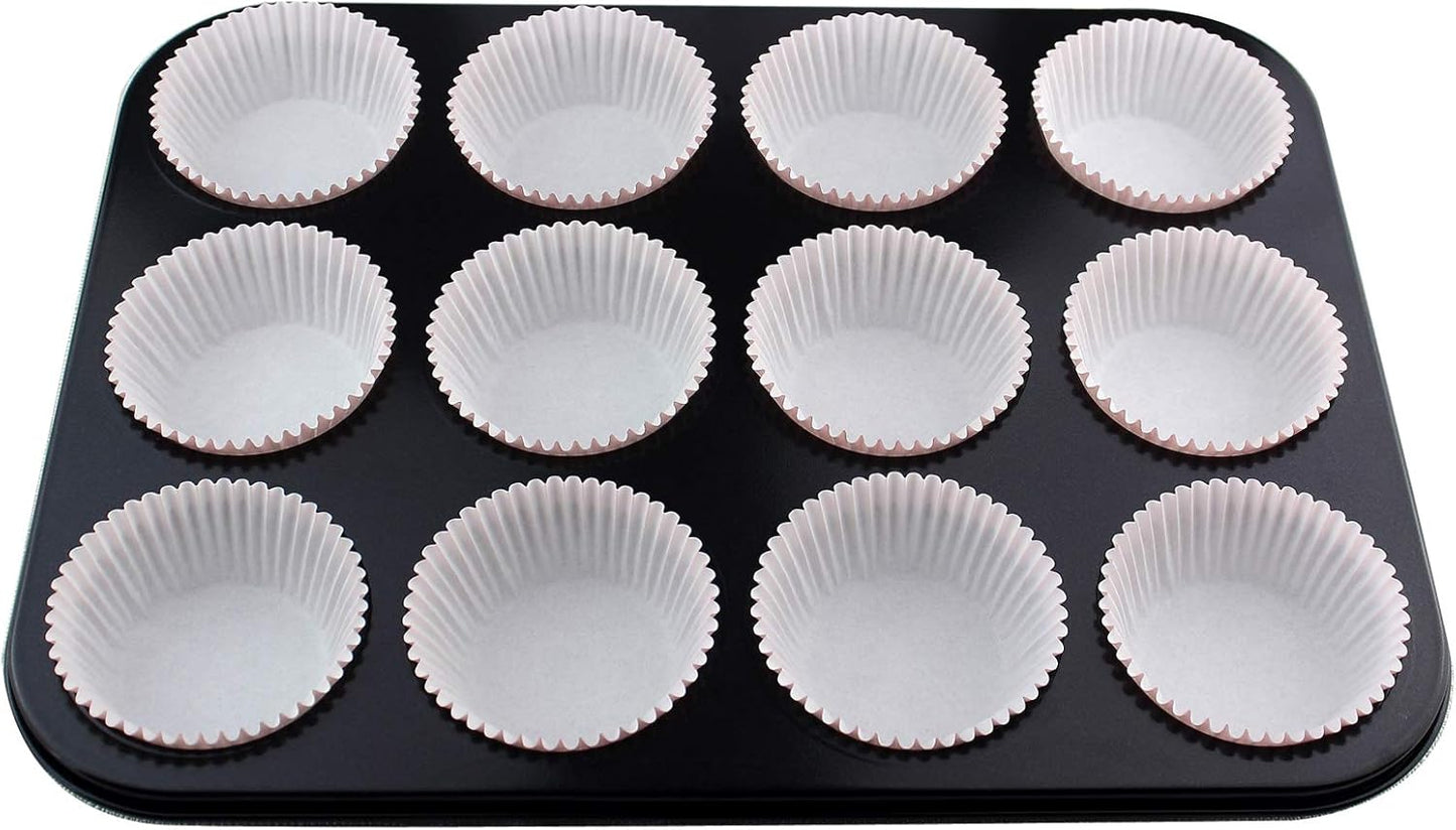 Standard Size Baking Cups Valentine's Day Cupcake Liners 200 Pcs (Light Pink)