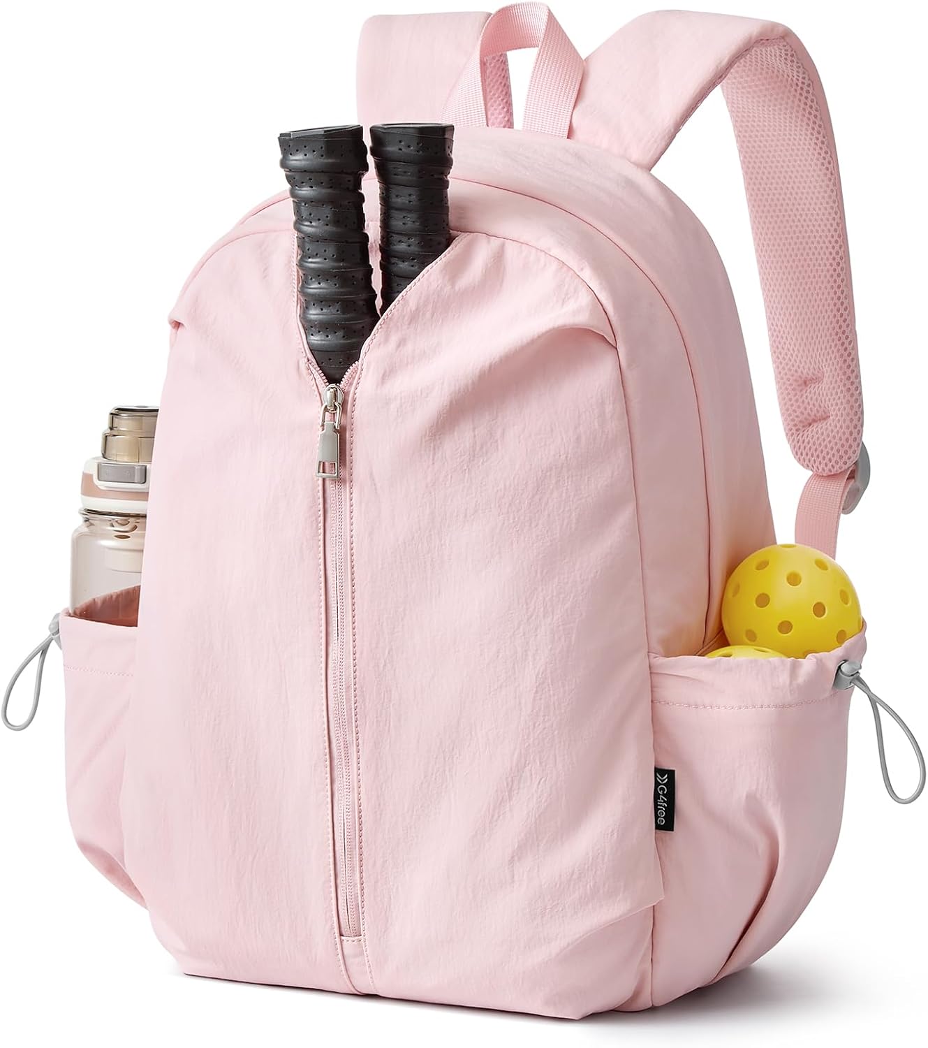 G4Free 20L Pickleball Bag for Women, Pickleball Paddle Backpack with Fence Hook, Work Travle Bag with 15" Laptop Compartment-Pink
