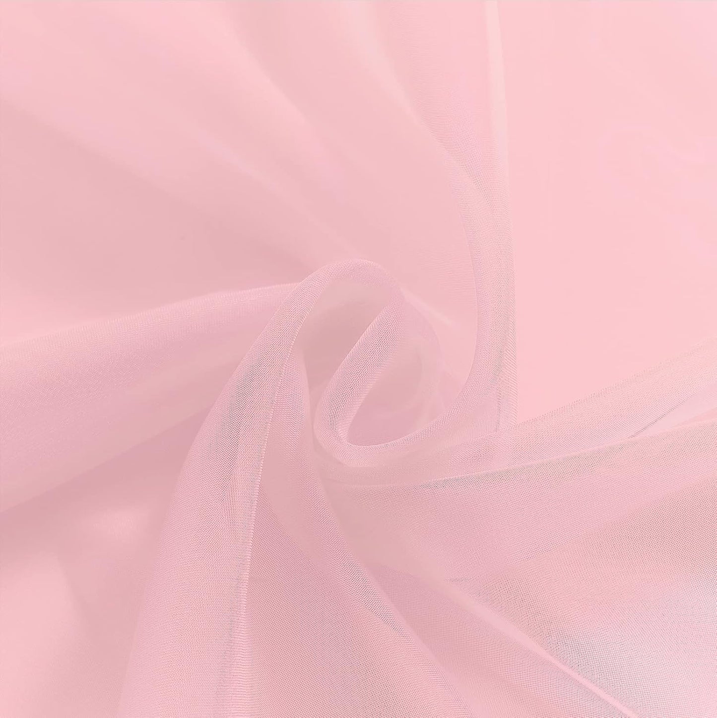 Luvyohmee Pink Window Scarf Valances - Light Pink Sheer Valances, 144 Inch Curtain Scarf Swag Curtains, Bed Canopy Curtains 52Wx144L