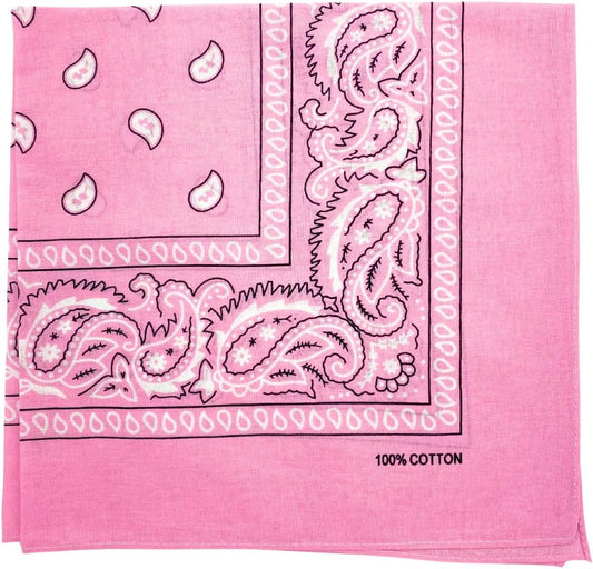 MDSTYLE 100% Cotton Bandana for Men & Women 22" x 22" Paisley Pattern Handkerchief Headband Scarf