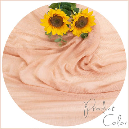 13ft Peach Cheesecloth Table Runner for Wedding Baby Bridal Shower Party 35x157 Inches Boho Gauze Cheese Cloth Table Runner Spring Summer Home Decorations