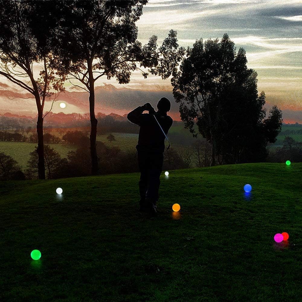 LED Light up Golf Balls, Glow in The Dark Night Glow Golf Balls
