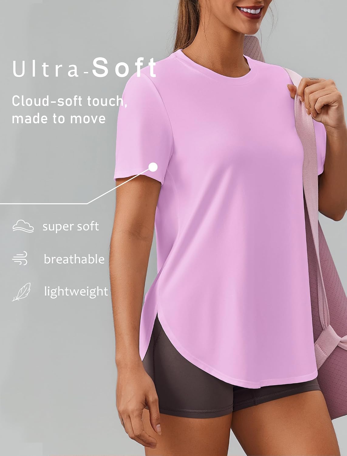 PINSPARK Workout Tops for Women Short Sleeve Athletic Shirts UPF 50+ Quick Dry Running Outfits for Exercise Gym Hiking S-3XL