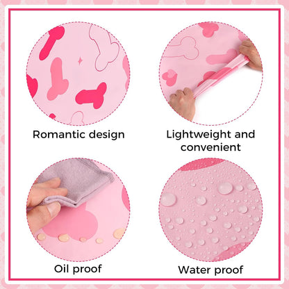 3 Pcs Bachelorette Party Decorations Pink Plastic Waterproof Tablecloth Funny Naughty Bridal Shower Decor for Wedding Bachelor Party
