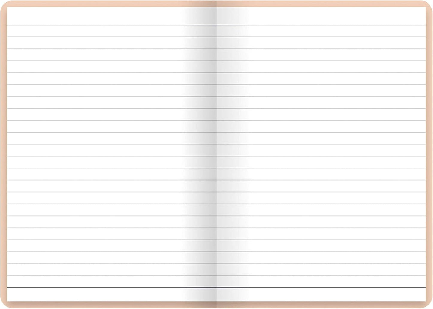 Letts Pastel A6 Notebook, White Paper, 192 Pages, 5.75 x 4.125 x 0.375 Inches, Peach (B090093)