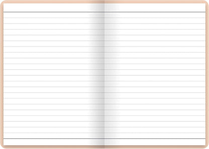 Letts Pastel A6 Notebook, White Paper, 192 Pages, 5.75 x 4.125 x 0.375 Inches, Peach (B090093)