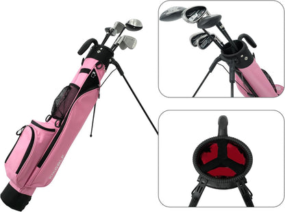Sunday Golf Stand Bag Lightweight Golf Bag for Par 3 & Driving Range with 3 Zippered Pockets, Cooler Bag, Rain Hood and Adjustable Dual Strap System,Golf Club Carry Bag Suitable for Men & Women