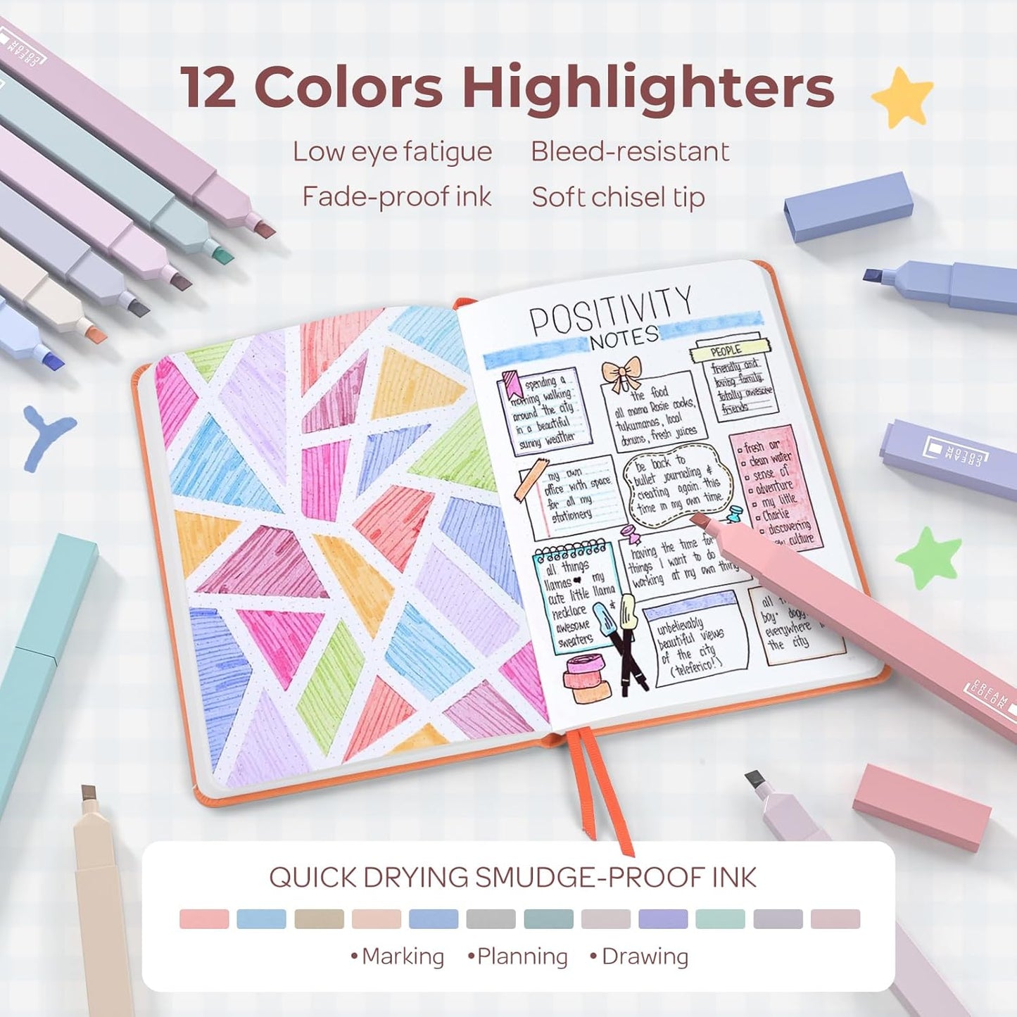 Nicpro Bible Journaling Kit, 76PCS Bible Study Supplies with Pen Case, Notes & Tabs, No Bleed Highlighter Pens, Bible Journal Accessories, Cute Spiral Notebook Stationary Set for Women Christian Gifts