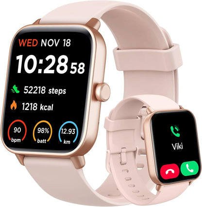 Smart Watch for Women Android & iPhone, Alexa Built-in, IP68 Waterproof Activity Fitness Tracker with Bluetooth Call (Answer/Make), 1.8" Smartwatch with Heart Rate/SpO2/Sleep Monitor, 100+ Sports Mode | Pink