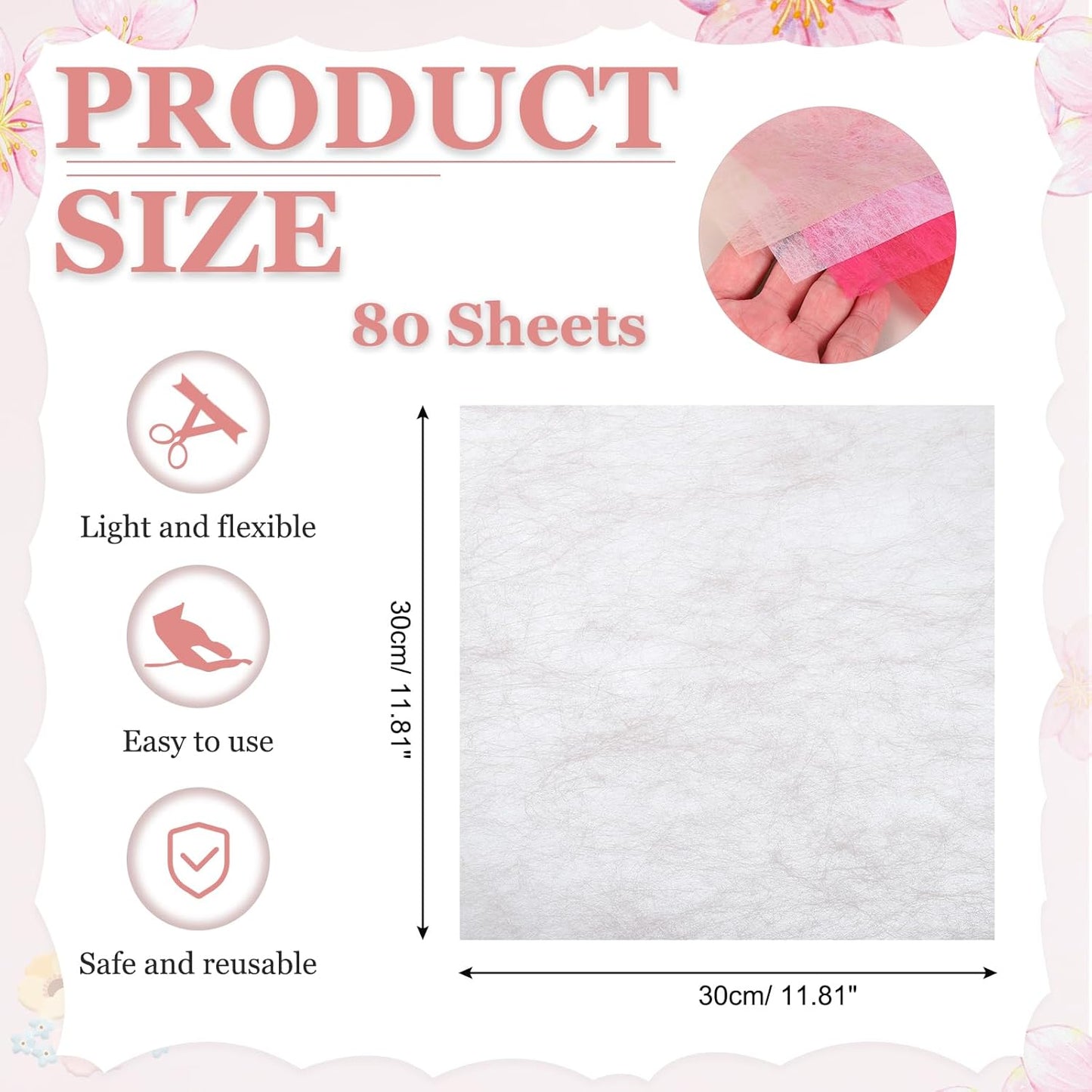 PATIKIL 11.8 Inches Tissue Flower Wrapping Paper, 137 Sheets Waterproof Floral Bouquet Wraps Gift Packaging Tissue for Party Birthday Wedding Holiday Decorations Crafts, Pink