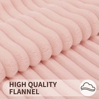 Simmore Decorative Summer Throw Pillow Covers 18x18 Set of 2, Soft Plush Flannel Double-Sided Fluffy Lumbar Pillow Covers for Couch Sofa Living Room, Pink