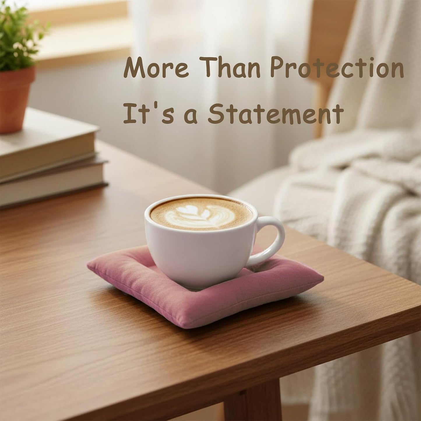 2Pcs Coasters for Drinks Coaster Set for Coffee Beer Wine Drink Coasters for Table Protection Housewarming Birthday Gift (Pink)