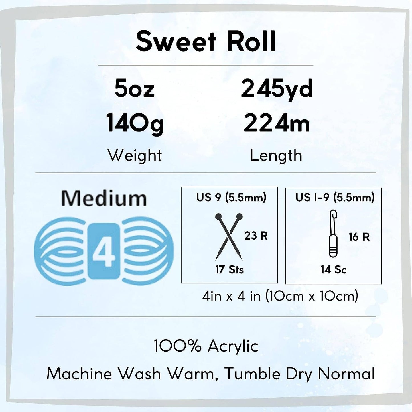 Premier Yarns Sweet Roll Peaches & Cream Pop 1047-21 (3-Skeins - Same Dye Lot) Worsted Medium #4 Acrylic Yarn for Crocheting and Knitting with Project Bag