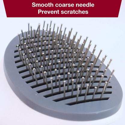 Self-Cleaning Slicker Brush for Dogs Cats - Upgraded Deshedding Grooming Tool with One-Click Clean, Ergonomic Grip & Gentle Massage Tips - Ideal for Long/Short Haired Pets, Pink