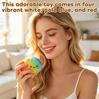 Glitter Dumpling Squishy, Dumpling Squishies, Mystery Box Squeeze Toy, Colorful Stress Balls Fidget Sensory Toy with Steamer,Suitable for Adult use in Offices and Homes (Pink)