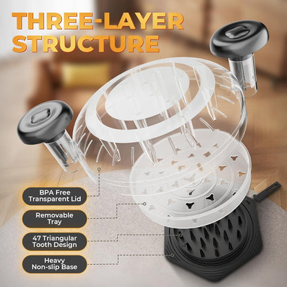 CLEANGOR Chicken Shredder Tool Twist Large, BPA Free Meat Shredder | with Ergonomic Handle, Non-Slip Food Shredder Tool for Pork, Beef, Set of Chicken Breast Shredder with Brush & Fork