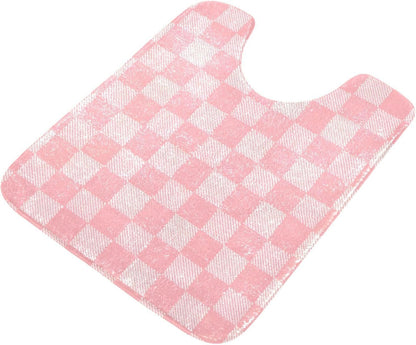 ALAZA Pink Checkered Racing Check Bath Mat for Bathroom Rugs Rectangle Carpet for Shower, Fluffy Absorbent & Machine Washable