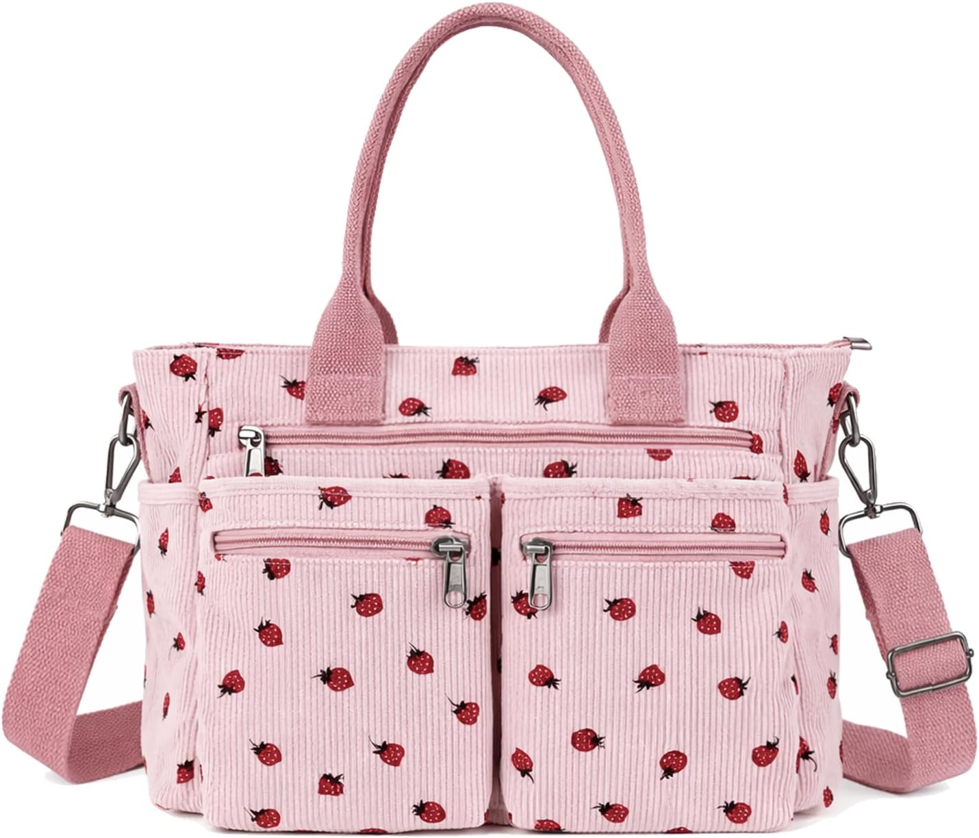 KAMEILONG Womens Casual Corduroy Tote Bags with Multiple Pockets Hobo Crossbody Bag Travel Shoulder Bags Cute Purse Handbag