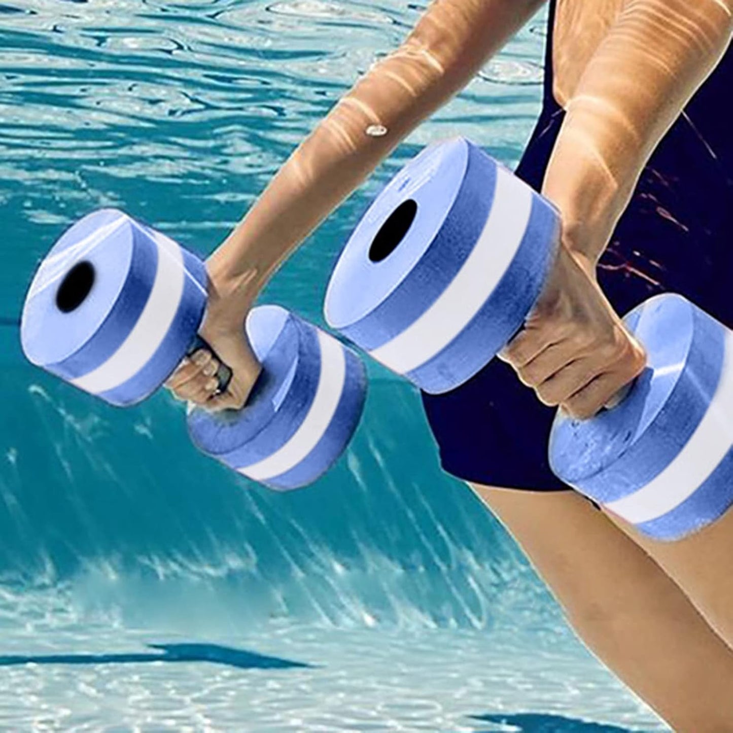 2 EVA Foam Pool Weights Dumbbells, water dumbbells, Water Weights, Weights Dumbbells Set, Aquatic Exercise Dumbbells, Non-Slip Solid Colorfast Water Resistance Dumbbells for Water Exercise