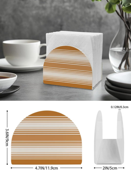 Napkin Holder Irange Striped Standing Napkin Dispenser Tissue Countertop Organizer 2 Pack Ombre Classic Stripes Lines Acrylic Paper Napkin Holders for Table Kitchen Dining Cocktail Home Party Cafe Bar
